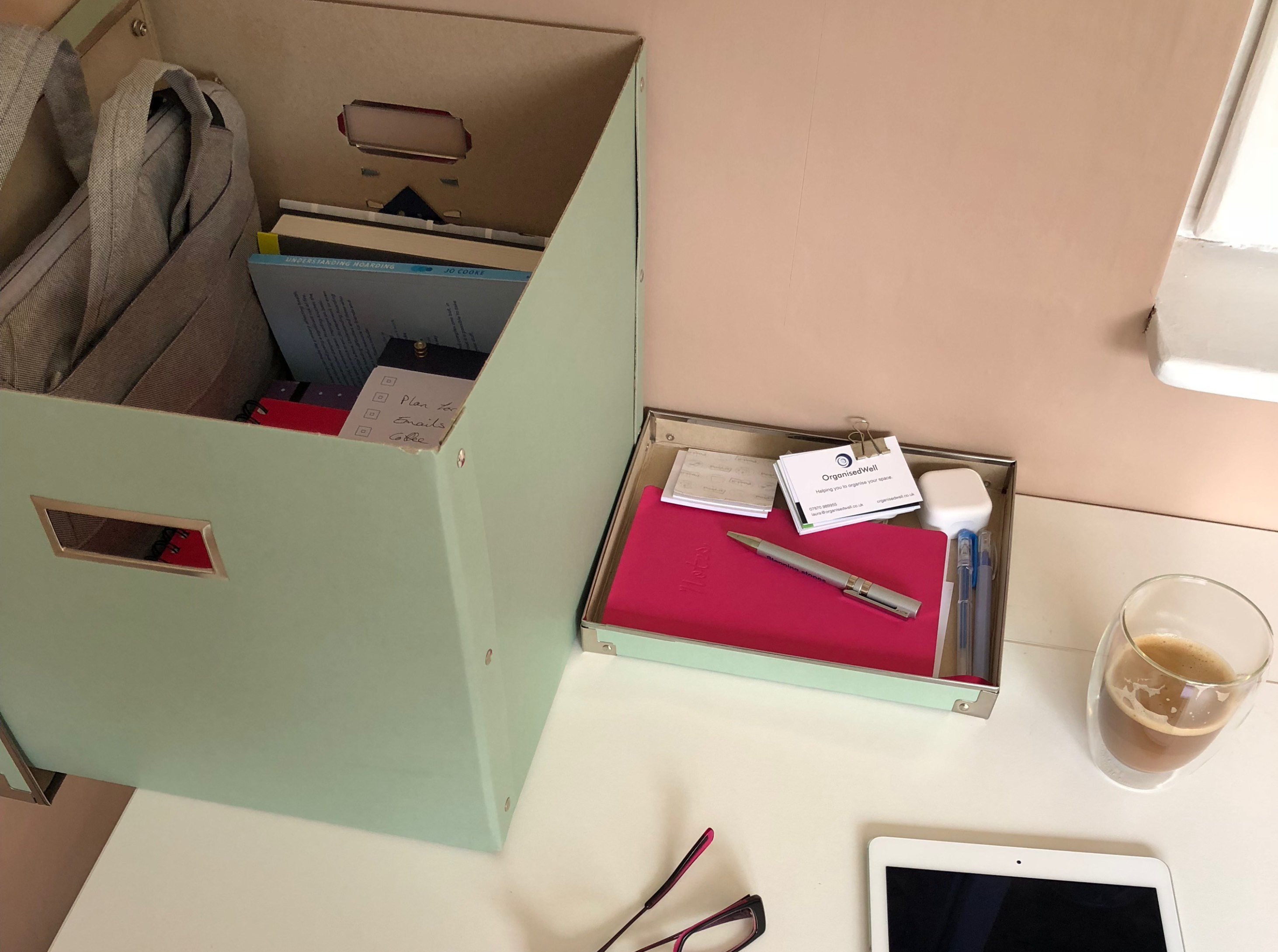 Storage box for office files and equipment