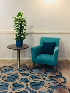 Corner Chair and plant