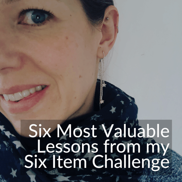 Six most valuable lessons my Six Item Challenge